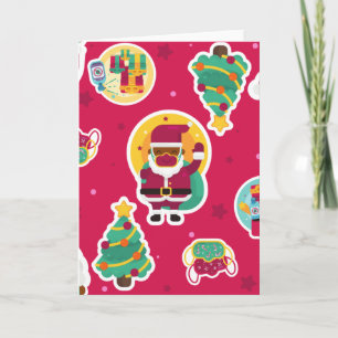 Covid-Gesichtsmaske schwarzer Weihnachtsmann Einladung