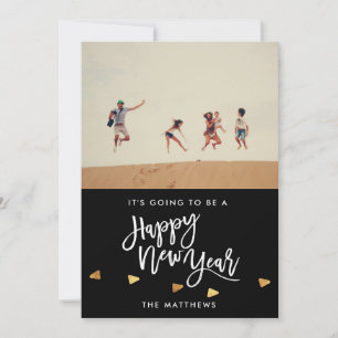 COVID Happy New Year Script Foto Feiertagskarte