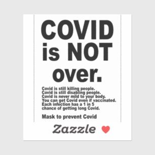 Covid ist noch nicht vorbei. aufkleber