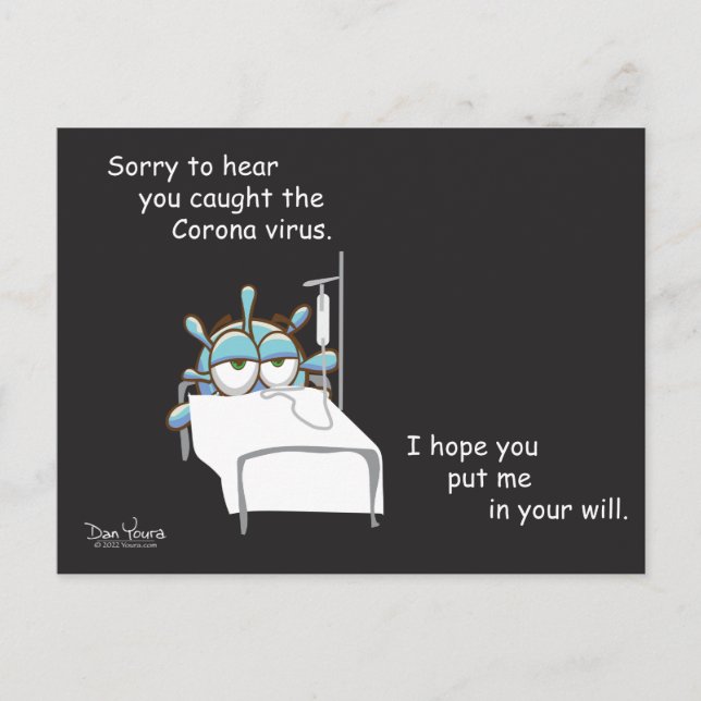 COVID Postcard #2 in CORONA Serie von Dan Youra Postkarte (Vorderseite)