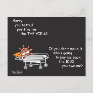 COVID Postcard #7 in CORONA Serie von Dan Youra Postkarte