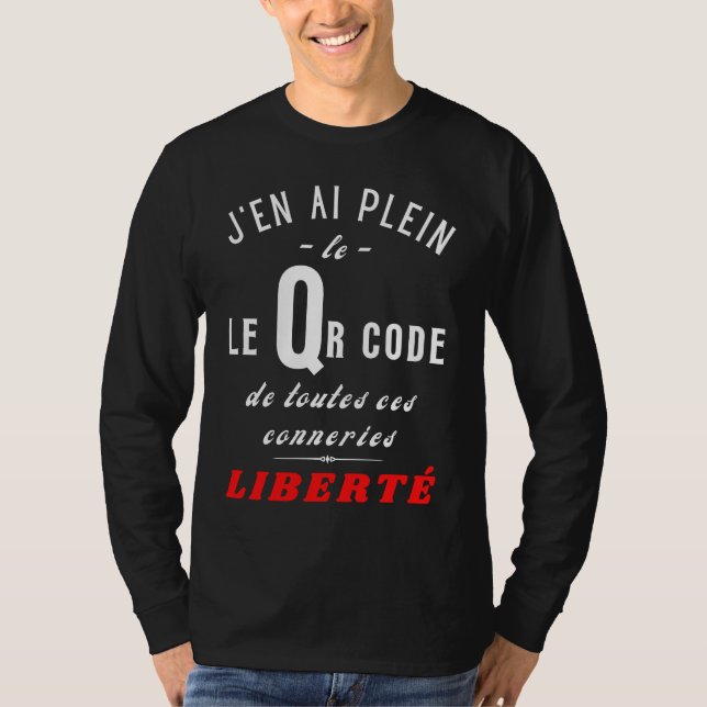 COVID QR Code No to Health Pass No Vaccine  Libert T-Shirt (Vorderseite)