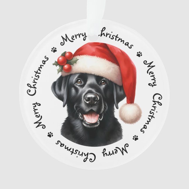 Covid Quarantine Weihnachtsface Mask Santa Dog Ornament (Vorderseite)