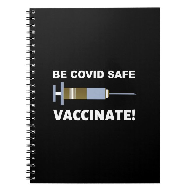 Covid Safe Vaccinat Pro Impfstoff Notizblock (Vorderseite)