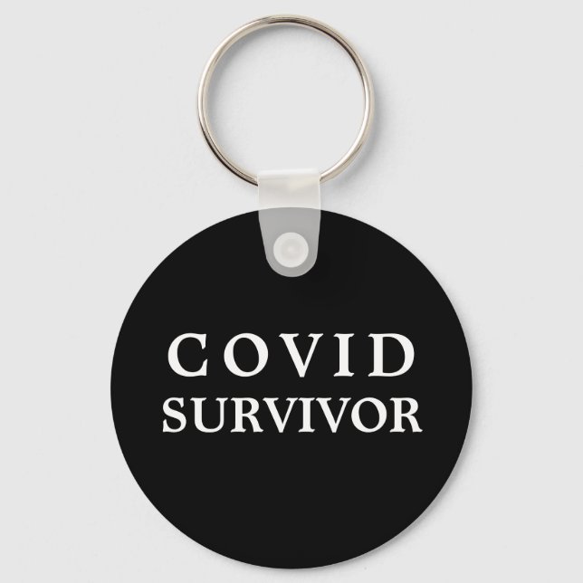 Covid Survivor - Ich überlebte das Covid-19-Virus Schlüsselanhänger (Vorderseite)