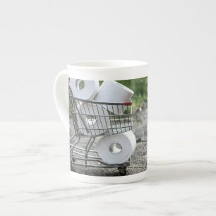 Covid Toilettenpapier kaufen Prozellantasse