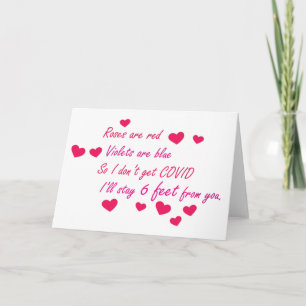 Covid Valentinsgedicht Karte