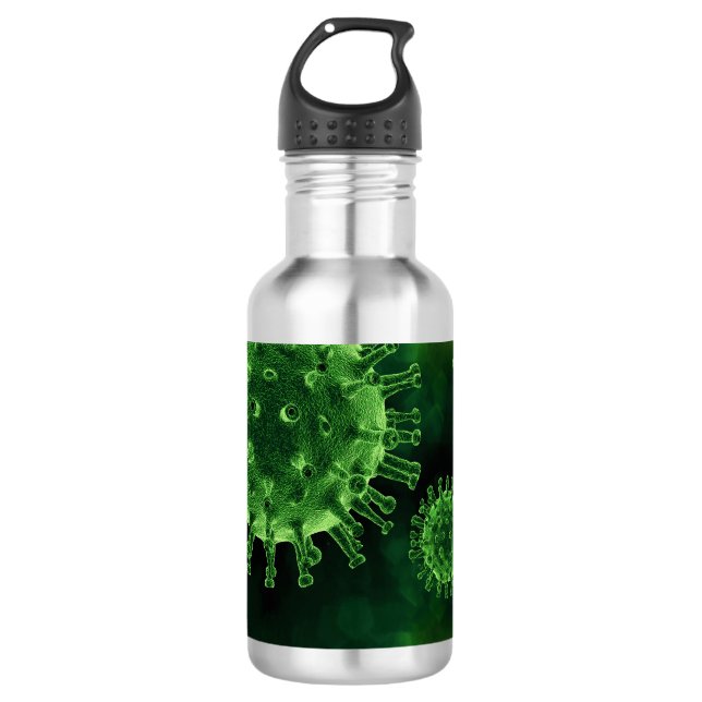 Covid-Virus-Infektion Edelstahlflasche (Vorderseite)
