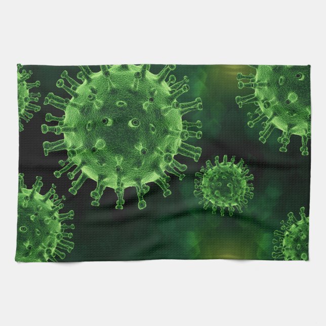 Covid-Virus-Infektion Geschirrtuch (Horizontal)