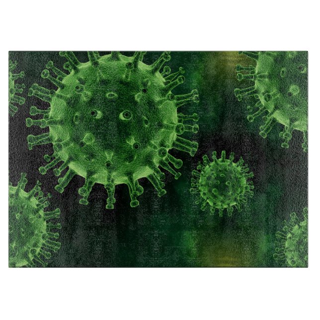 Covid-Virus-Infektion Schneidebrett (Vorderseite)