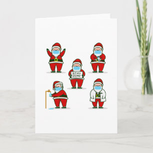 Covid Weihnachten Gesichtsmaske Arzt Santa Claus Einladung