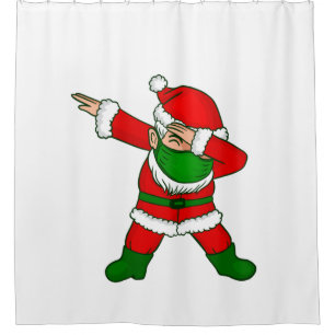 covide Weihnachten Gesichtsmaske Santa Claus Datin Duschvorhang