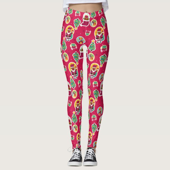Covider Gesichtsmaske schwarzer Santa Leggings (Vorderseite)