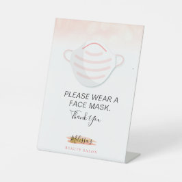 Covider Safety Verschleiß ein Maskengeschäft Sockelschild