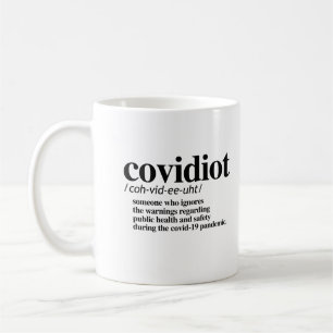 Covidiot Definition Kaffeetasse