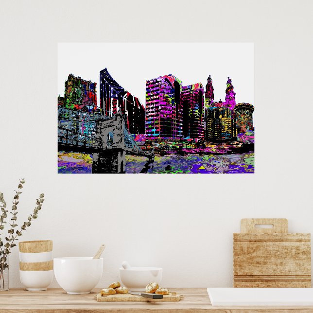 Covington, Kentucky in Graffiti Poster (Küche)