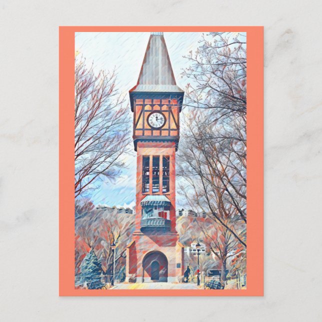 Covington, MY Goebel Park Clock Tower Malerei Postkarte (Vorderseite)