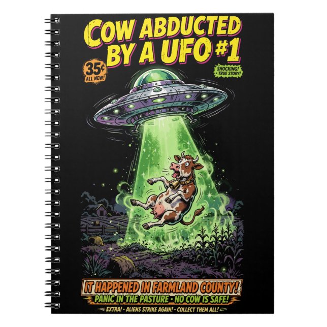 Cow Abducted by a UFO #1 Notizblock (Vorderseite)