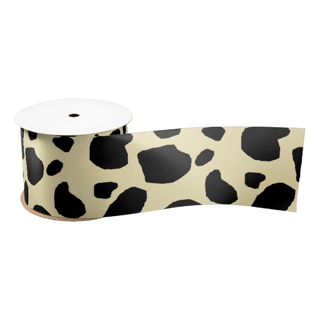 Cow Animal Skin Colour Pattern Design  Satinband (Spule)