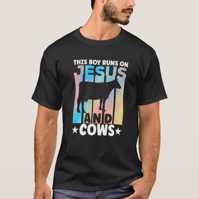 Cow Apparel Farmer Cows Lover for Boys Premium T-Shirt (Vorderseite)