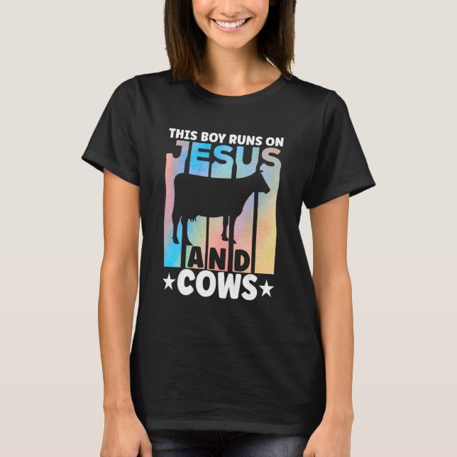 Cow Apparel Farmer Cows Lover for Boys T-Shirt (Vorderseite)