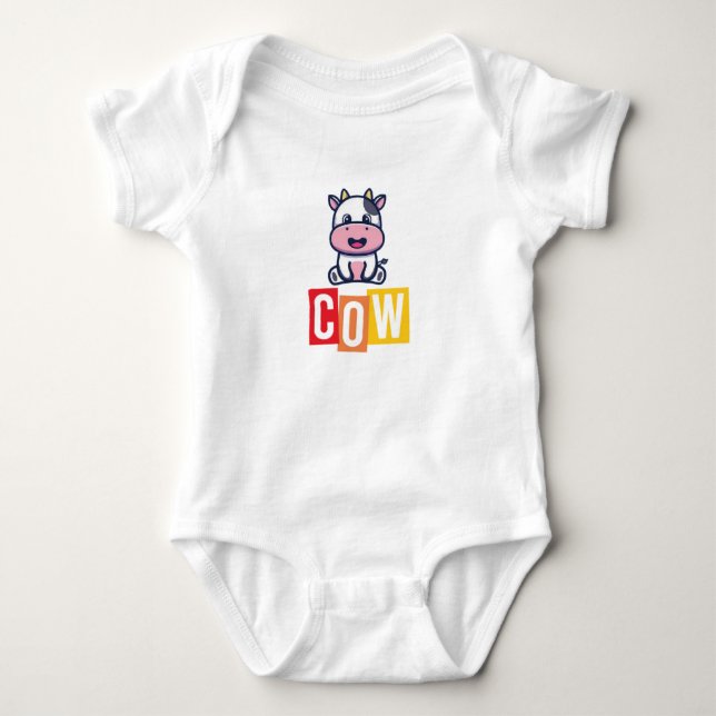 Cow Baby Jersey Bodysuit Baby Strampler (Vorderseite)