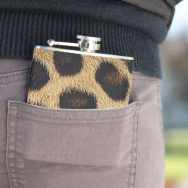 Cow Black White Spots Fur Flachmann