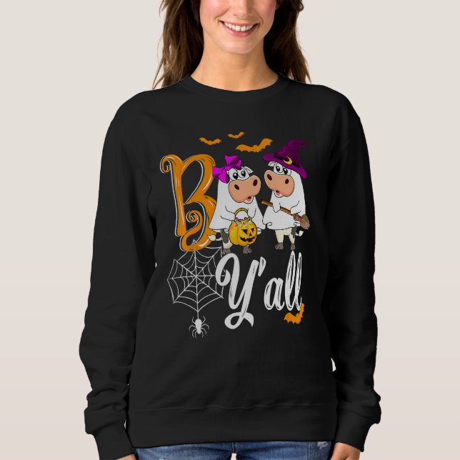 Cow Boo Y'all Farmer Halloween Costume Sweatshirt (Vorderseite)