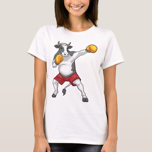 Cow Boxer Boxing gloves Boxing T-Shirt (Vorderseite)