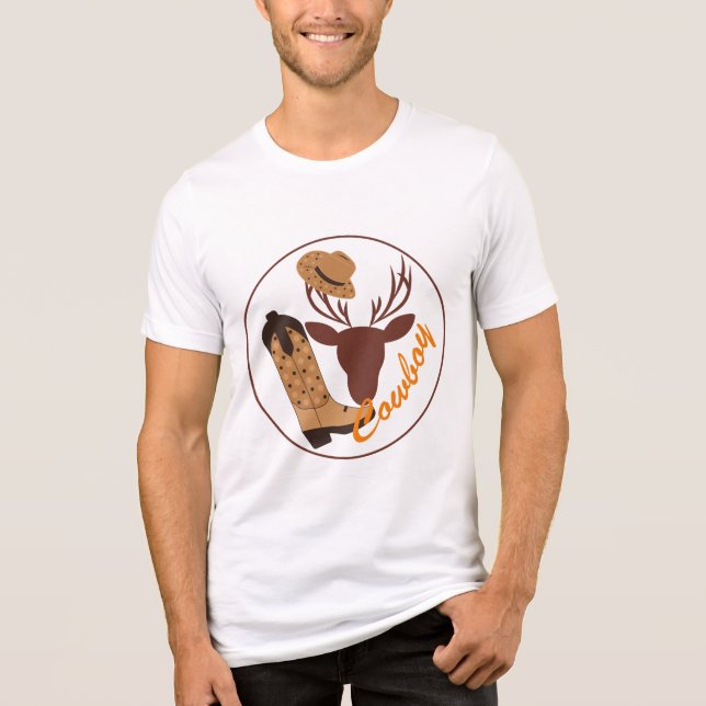 Cow boy Tri-Blend shirt (Vorderseite)
