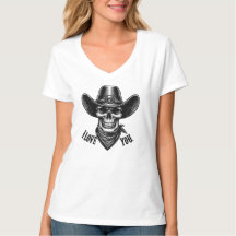 Cow Boy Western Halloween Ghost I Liebe Sie T Shir