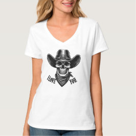 Cow Boy Western Halloween Ghost I Liebe Sie T Shir T-Shirt
