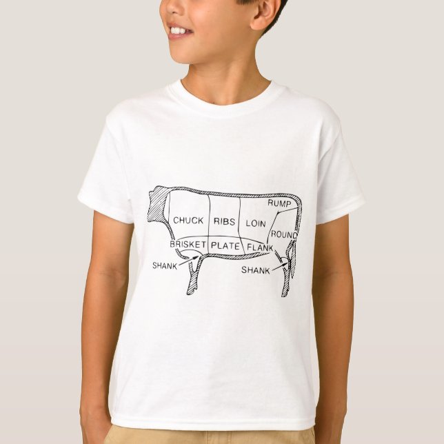 Cow Butcher Chart (2) T-Shirt (Vorderseite)