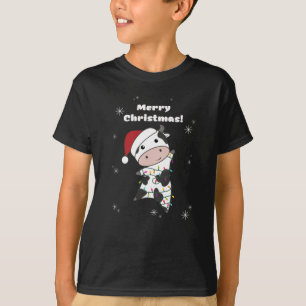 Cow Cheerful Christmas Winter T-Shirt