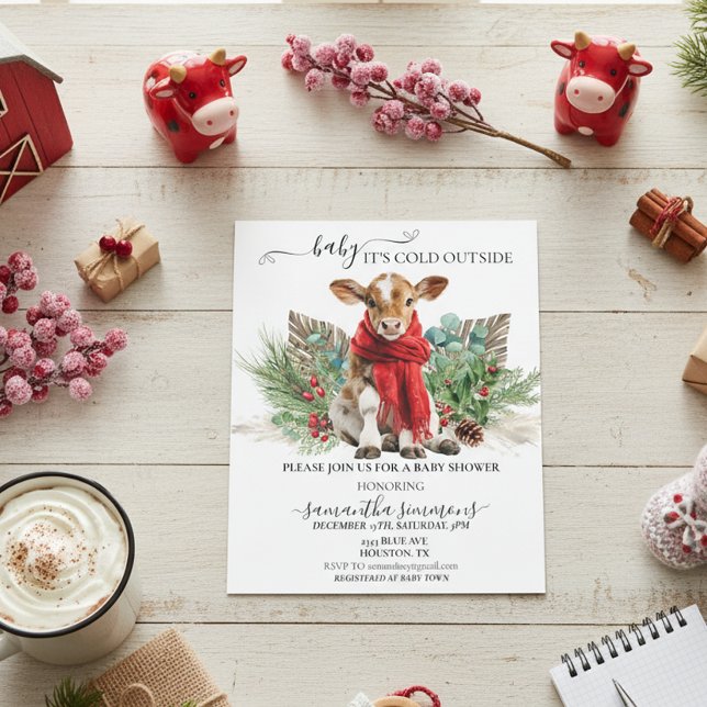 Cow Christmas Winter Baby Shower Budget (Von Creator hochgeladen)