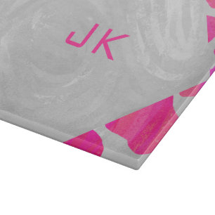 Cow Cow Hot Pink und White Print Schneidebrett