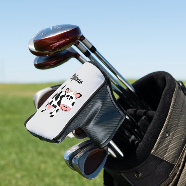 Cow Design Golf Headcover (In Situ)