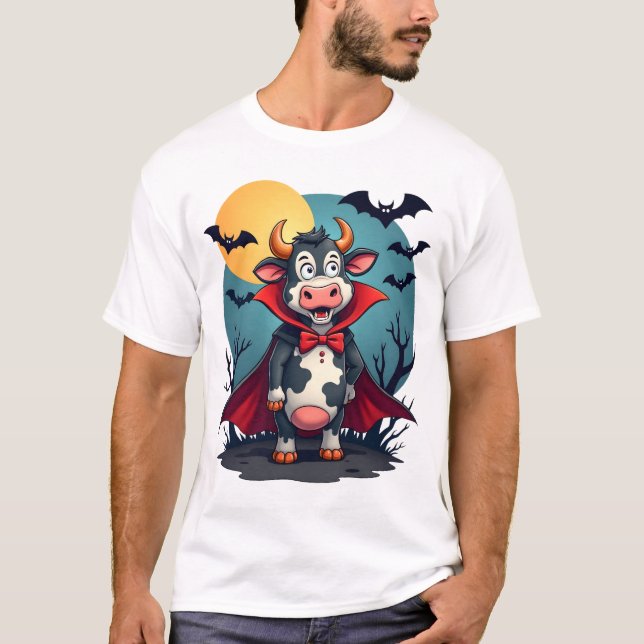 Cow Dracula erhebt sich T-Shirt (Vorderseite)