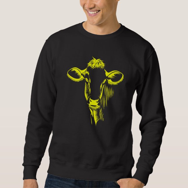 Cow Farmer Cows Cattle Agriculture Farming Dairy F Sweatshirt (Vorderseite)