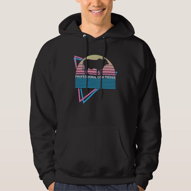 Cow Farmer Retro Professional Cow Feeder Hoodie (Vorderseite)