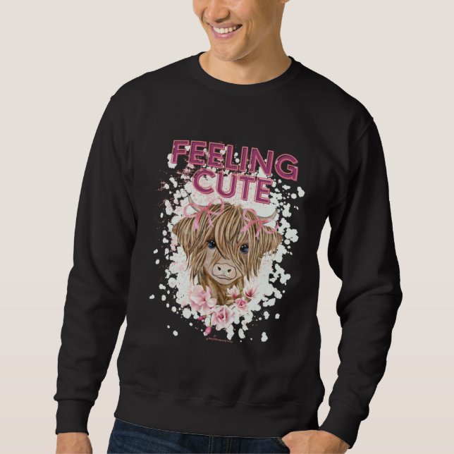 COW  FOR WOMEN GIRLS HIGHLAND COW FEELING CUTE BOH SWEATSHIRT (Vorderseite)