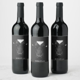 Cow Gesicht Custom Wine Labels Weinetikett