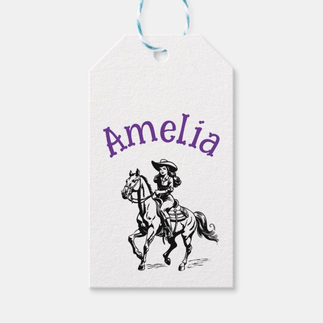 Cow Girl Geschenkanhänger (Vorderseite)