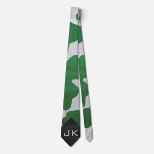 Cow Green und White Monogram Krawatte