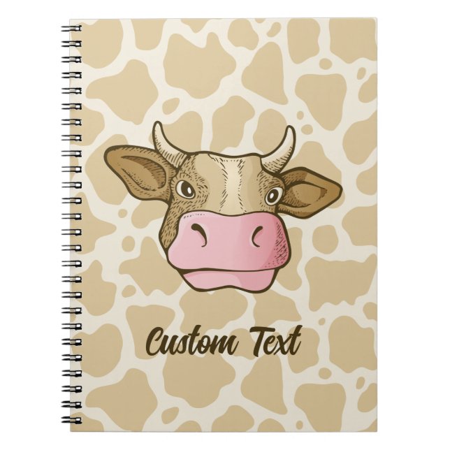 Cow Head Notebook Notizblock (Vorderseite)