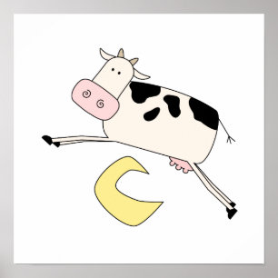 Cow Jumps Over Moon Poster