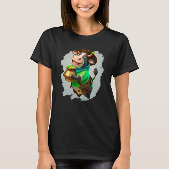 Cow Leprechaun Cows St Patricks Day  1 T-Shirt (Vorderseite)