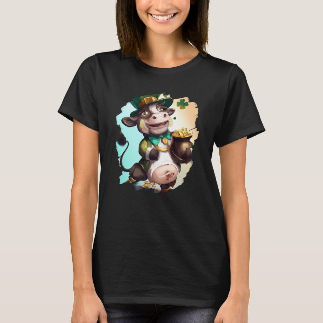 Cow Leprechaun Cows St Patricks Day T-Shirt (Vorderseite)