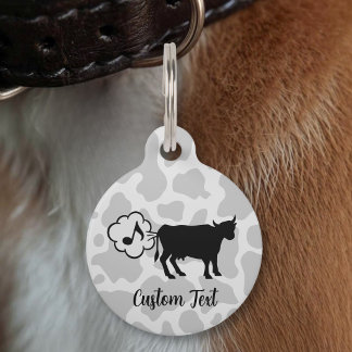 Cow Methan Icon Pet ID Tag Haustiermarke