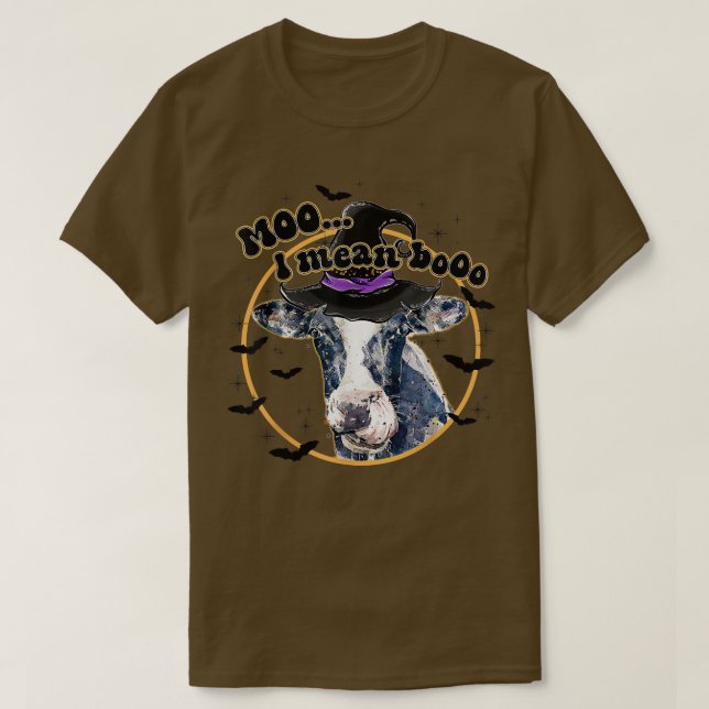 Cow Moo I Mean Boo Halloween Fall Tees For Farmer  (Design vorne)